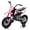 Pink, variant on 12V Kids Motorcycle for Ages 3-6, 3.1mph Top Speed, Training Wheels, Spring Suspension, Music, Black