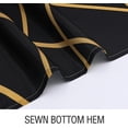 thumbnail image 6 of Gibelle Black and Gold Striped Shower Curtain, Abstract Modern Minimalist Waterproof Fabric Shower Curtain Set with Hooks, 72" x 72", 6 of 6