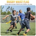 thumbnail image 3 of Greeniant Partido de fútbol americano cinturón de entrenamiento ajustable PVC deportes Rugby fútbol competición práctica etiqueta cintura correa Ropa Deportiva, Zapatos 3 uds blanco rojo Greeniant OD029002-01, 3 of 6