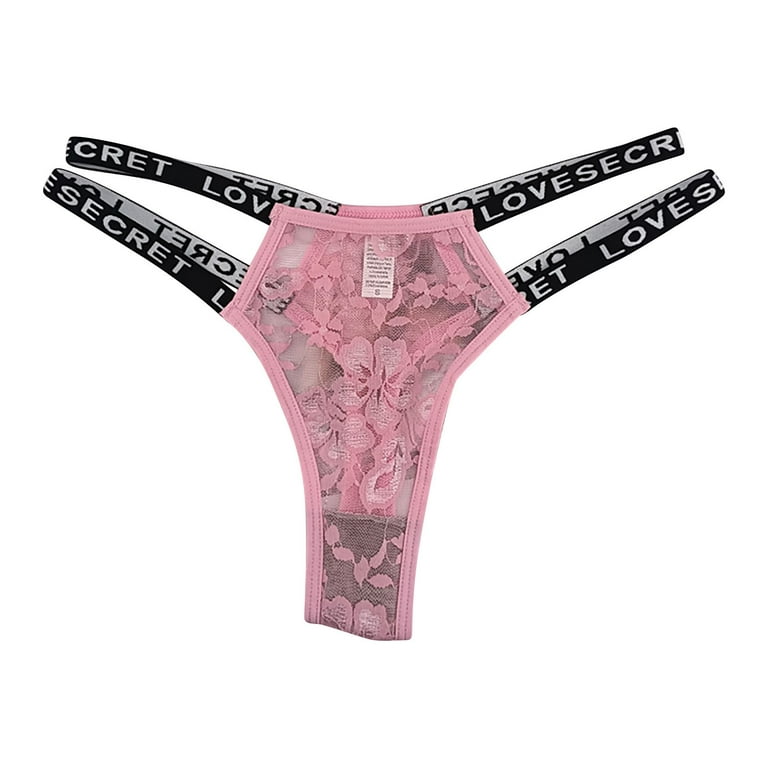 HUPOM Bladder Control Underwear For Women Girls Panties High Waist Leisure  Tie Banded Waist Pink L 