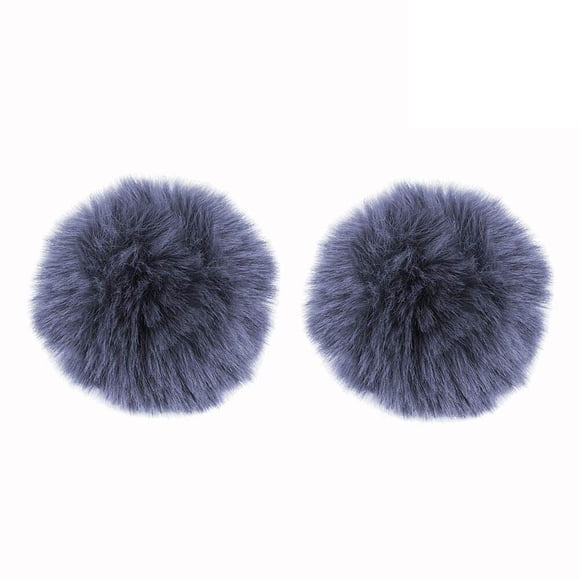 Lavalier Wind Muff Paquete de 2 micrófonos de solapa Wind Muff 0,2/0,4 pulgadas Furry Lav parabrisas resistente al viento (0,2 pulgadas gris)
