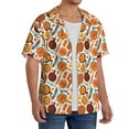 thumbnail image 2 of Balery Hot Fresh Pizza Camisa Casual de Manga Corta con Botones para Hombre, Texturizada, Estilo Cubano, para Playa, Verano-Large, 2 of 5