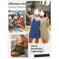 thumbnail image 4 of Anygrew Women's Summer Casual Loose Rompers Sleeveless Spaghetti Strap V Neck Short Jumpsuit with Pockets for Beach Vacation, 4 of 6