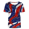 thumbnail image 4 of GERsome American Flag T-Shirts for Women Short Sleeve Crew Neck 4th of July USA Patriotic Graphic Tees Summer Loose Fit Pullover Tops S-2XL, 4 of 4
