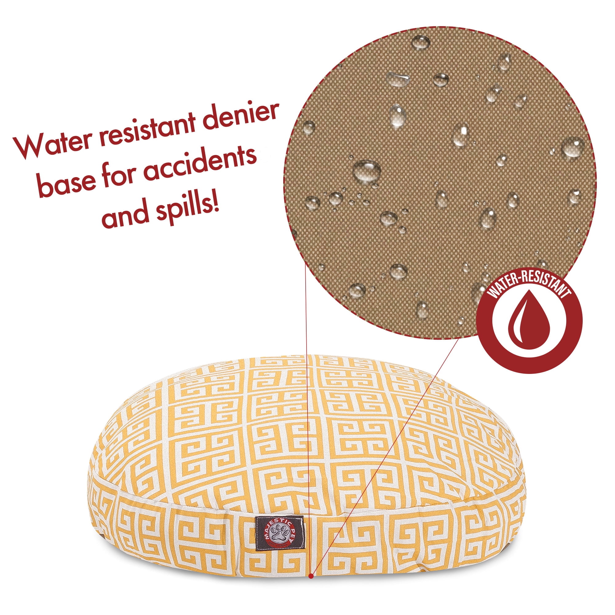 Majestic Pet | Towers Round Pet Bed For Dogs, Removable Cover, Citrus, Small