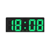 HBBKVI Alarm Clock, Voice Controlled Dual Alarm Digital Clock for Bedroom Office, 5-Level Brightness Snooze Digital Clock, Green