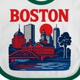 thumbnail image 4 of Inktastic Boston Skyline Illustration Retro Style Boys or Girls Baby Bib, 4 of 4