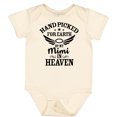 thumbnail image 3 of Inktastic Handpicked for Earth by My Mimi in Heaven with Angel Wings Boys or Girls Baby Bodysuit, 3 of 5