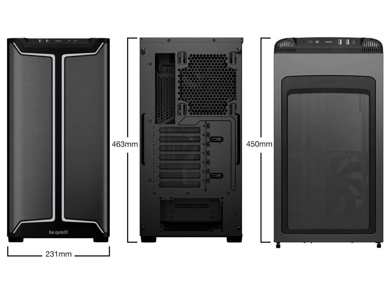 be quiet! PURE Base 501 DX BGW76 Black ABS / Steel / Tempered Glass ATX Mid Tower Cases (Computer Cases - ATX Form)