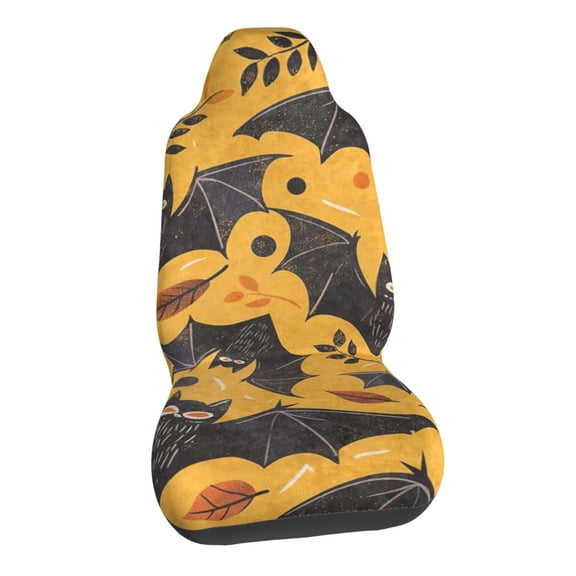 Bat Autumn Leaves Car Seat Covers Stretch Car Seat Protectors Universal Fit