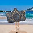 thumbnail image 2 of Yayeee Kids Hooded Towel with Hand Pockets Beach Soft Absorbent Bath Wrap 50 x 23.5 inch, Elegant Geometric Pattern, 2 of 5