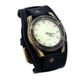 thumbnail image 5 of Hevirgo Vintage Roman Numerals Gear Faux Leather Band Men Wrist Bracelet Quartz Watch, 5 of 7