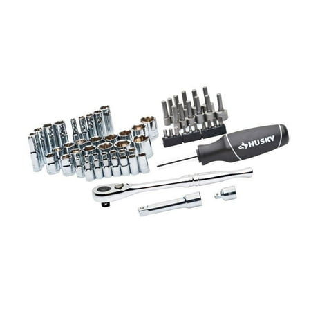 Husky Mechanics Tool Set Wrenches New Case Kit Sockets Ratchet Tools 65-Piece
