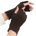thumbnail image 1 of AWZXDE Gants pour Femmes Demi-Doigt Hiver Tricot Extensible Mitaines Sans Doigts Unisexes Chaudes Thermiques, 1 of 6