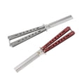 thumbnail image 4 of facefd Butterfly Comb Mustache Beard Brushes Practice Comb for Beginners Training Argent, 4 of 9