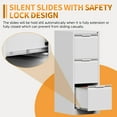 thumbnail image 5 of Vertical File Cabinet with Lock, Storage Cabinet with 3 Drawers for Home Office,Metal Filing Cabinet for Legal/Letter/A4 Files,Assembly Required(3-Drawer,White), 5 of 6