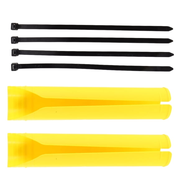 LOLIPPYY Motorcycle Front Fork Guard Plastic Cover Shock Absorber Protector Set in Yellow for Fork