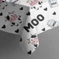 thumbnail image 5 of White Cow Moo Milk Pattern Square Tablecloth,Waterproof Square Table Cover,Wipeable Spillproof Washable Table Cover for Home Kitchen Party Decor 60"x60"(152x152cm), 5 of 6