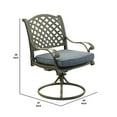 thumbnail image 4 of iPatio Durable Outdoor Dining Swivel Rockers with Cushions: Weather-resistant, Rustproof, and Comfortable Patio chairs for Garden and Outdoor Spaces, Set of 2, Navy Blue, 4 of 5