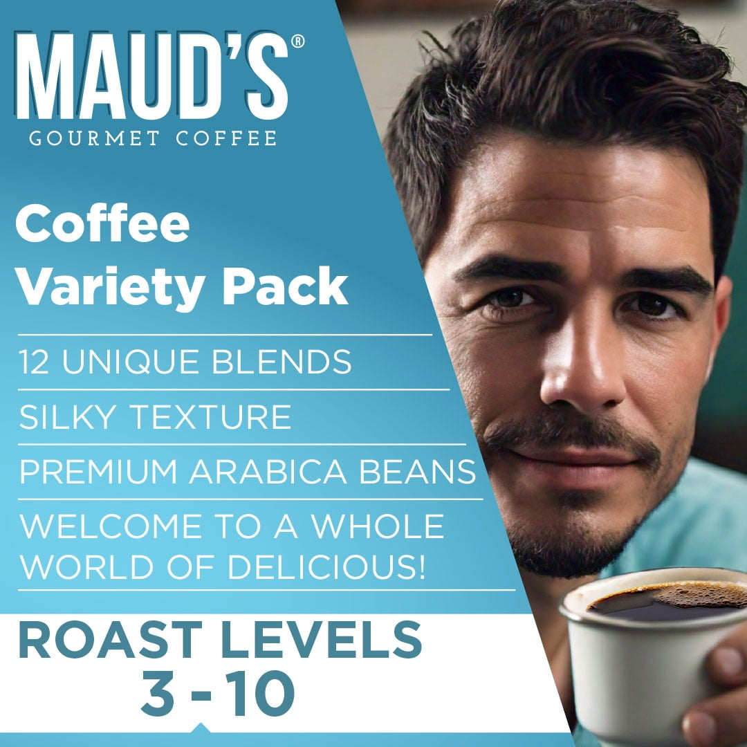 Maud's 12 Flavor Coffee Pods Variety Pack, Compatible w/ K-Cup Brewers, 136ct