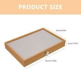 thumbnail image 2 of OUNONA Lapel Pin Box Transparent Wood Display for Home Use 1Pcs, 2 of 8