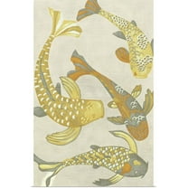 Great BIG Canvas | "Golden Koi I" Art Print - 24x36
