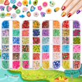 thumbnail image 1 of 4 Cajas Kit de Uñas Diamantes de Imitación de Uñas Uñas Postizas Mezcla Adornos de Diamantes de Uñas Accesorios de Bricolaje Manicura de Uñas para Uñas Ropa Portátil Mujeres Niñas JM, 1 of 5