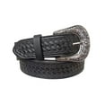 thumbnail image 4 of Resistance Men's Western Belt – Full-Grain Leather with Floral Engraved Buckle, 4 of 5