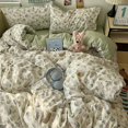 thumbnail image 1 of Double Print Waffle Cotton Bedding Set with Duvet Cover Pillowcases for Home, 1 of 6