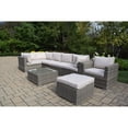 thumbnail image 4 of Oakland Living Borneo Modular Resin Wicker 8 Piece Sectional Patio Conversation Set, 4 of 5