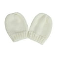 thumbnail image 6 of Odeerbi Newborn Hat Baby Boys Girls Knitted Beanie Hat Newborn Cotton Beanie Cap Winter Warm Hats with Gloves Set White, 6 of 7