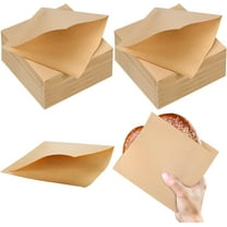 Tutuviw 5"x 5"Double Open Snack Bag,100 Pcs Paper Sandwich Wrappers,Grease Resistant Food Snack Cookie Chocolate Holder for Stands Soft Pretzel Bags for Wedding Birthday Christma