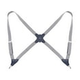thumbnail image 1 of Sonducket Poliéster Hombres Mujeres Brace Easy Matching Universal Portable Elegante Color sólido Elástico Back Braces con 2 clips Accesorios de disfraces Gris, 1 of 6