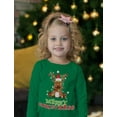 thumbnail image 2 of Tstars Merry Chirstmess Cute Reindeer Xmas Lights Toddler Kids Long sleeve T-Shirt, 2 of 6