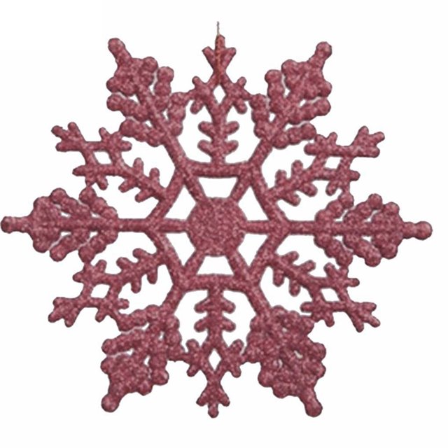 Toystoory 12 piezas hogar interior portátil Navidad copo de nieve decoración Navidad dormitorio decoración festival banquete ornamento rosa Type3 NO3 Toystoory JR0778-08