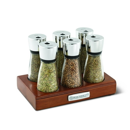 Cole Mason Wooden E Rack With Gl Jars 6 Jar Brown Cole Mason Wooden E Rack With Gl Jars 6 Jar Brown