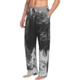 thumbnail image 6 of Sigee Heroic Lion Encounter print Men's Pajama Pants Lounge Sleep Bottoms with Elastic Waistband and Pockets-XX-Large, 6 of 6