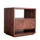 thumbnail image 2 of Mesita de noche nórdica de nogal negro, madera maciza, moderna, sencilla, para el hogar, almacenamiento de cama y desayuno, mesita de noche para dormitorio y apartamento pequeño, 2 of 4