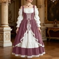 thumbnail image 4 of Renaissance Costume Women Halloween Medieval Pirate Dress Party and Casual Daily Pink XL, 4 of 6