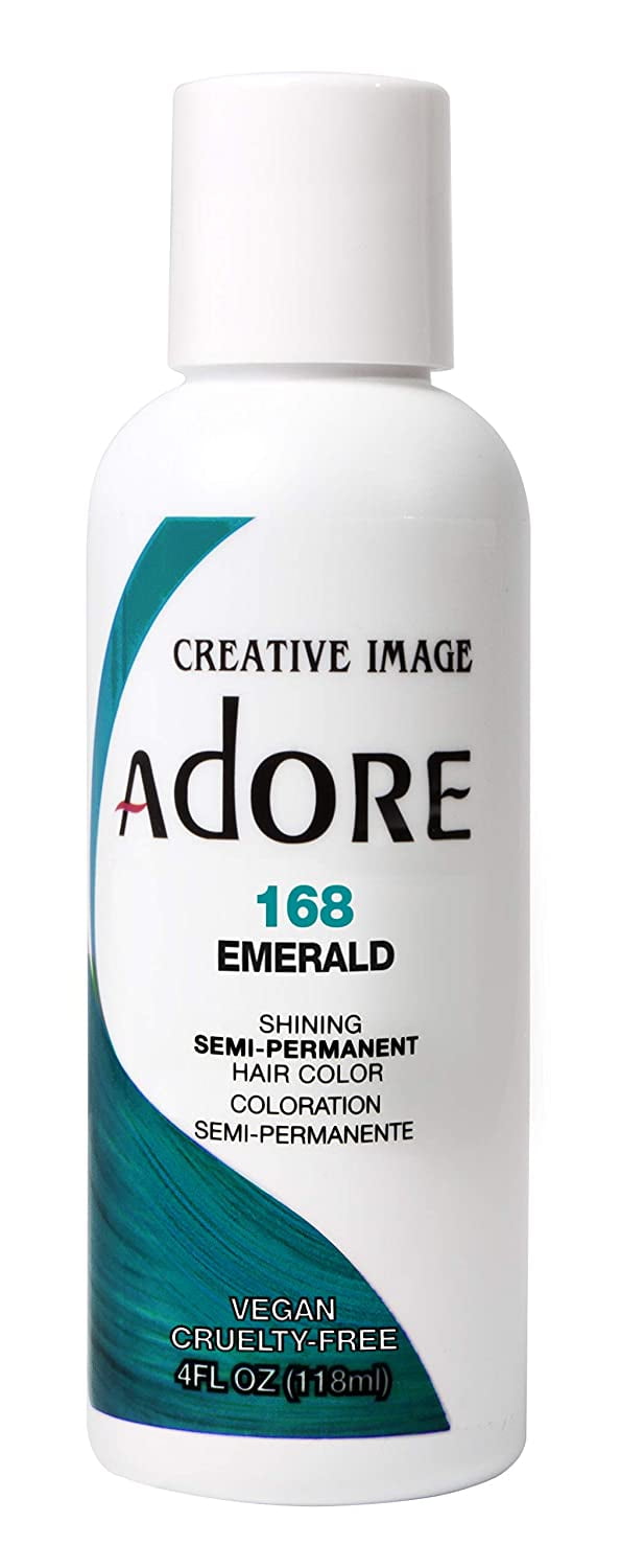 Adore Semi Permanent Hair Color, #168 Emerald, 4 oz 