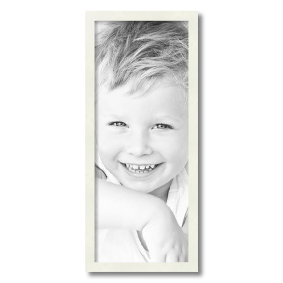 ArtToFrames 10" x 25" White Picture Frame, 10x25 inch White Wood Poster Frame (WOM-5138)