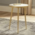 thumbnail image 2 of Acheson Round Accent Table White and Gold, 2 of 2