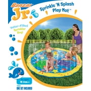 Banzai Sprinkle 'N Splash 54 Water Play Mat Lawn Water Slide, Multicolor, Ages 18 Months+