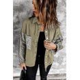 thumbnail image 3 of ABPHQTO Chaqueta vaquera de mujer con estampado de leopardo en contraste, 3 of 5