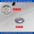 thumbnail image 4 of BRILLAR Tapón de baño universal ajustable con doble sello, 43 mm de diámetro, latón inoxidable con acabado cromado, 4 of 5