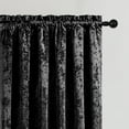 thumbnail image 2 of Crushed Velvet Curtains with Rod Pocket Luxurious Thermal Insulated Soundproof Drapes for Dining Room Soft and Durable Light-Filtering Window Treatments, 4 Panels, 2 of 6