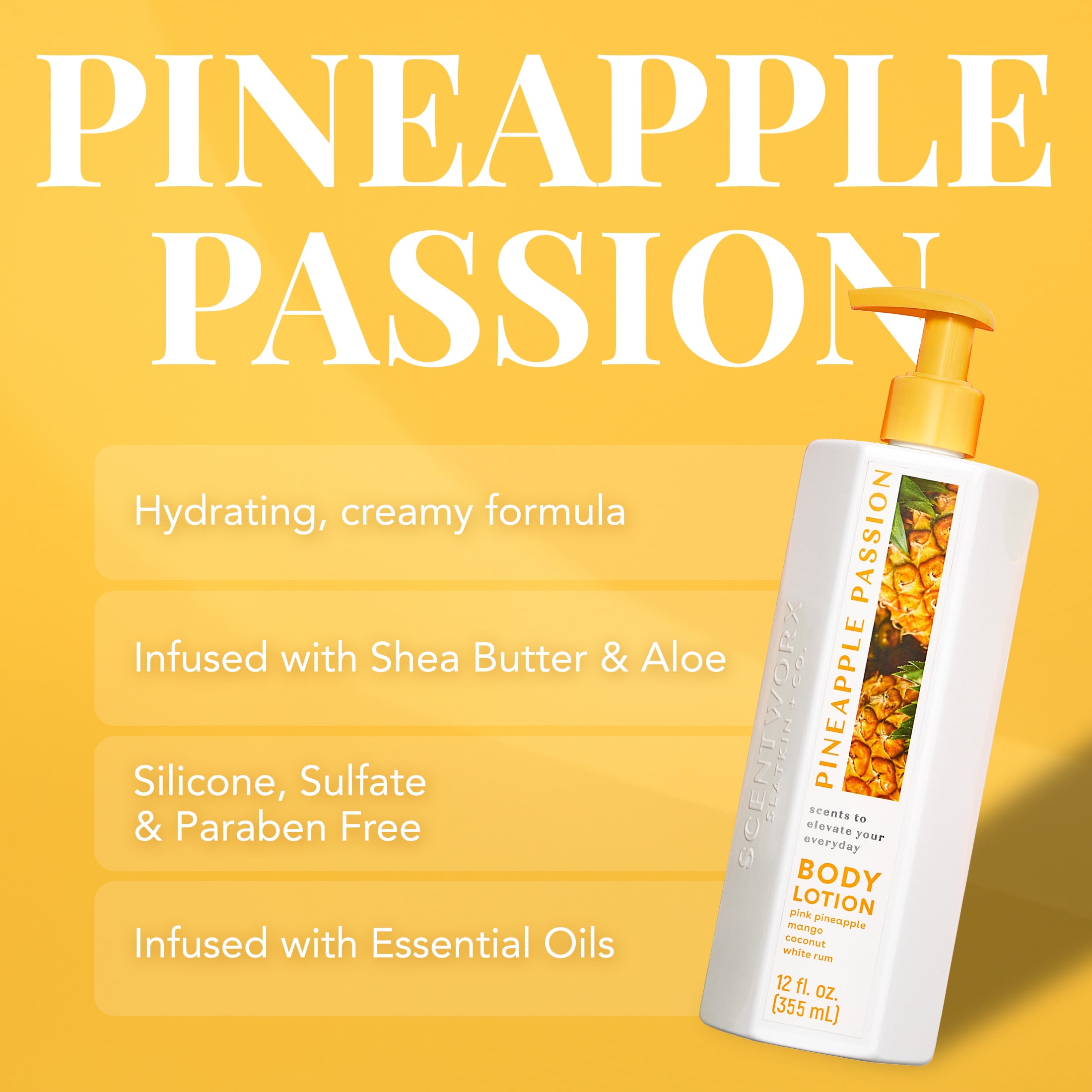 Scentworx Pineapple Passion 12 oz Body Lotion