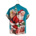 thumbnail image 5 of Funny Kids and Mens Christmas Casual Short Sleeve Shirt Hawaiian Shirt with Chest Pocket Multiple Color, 5 of 10