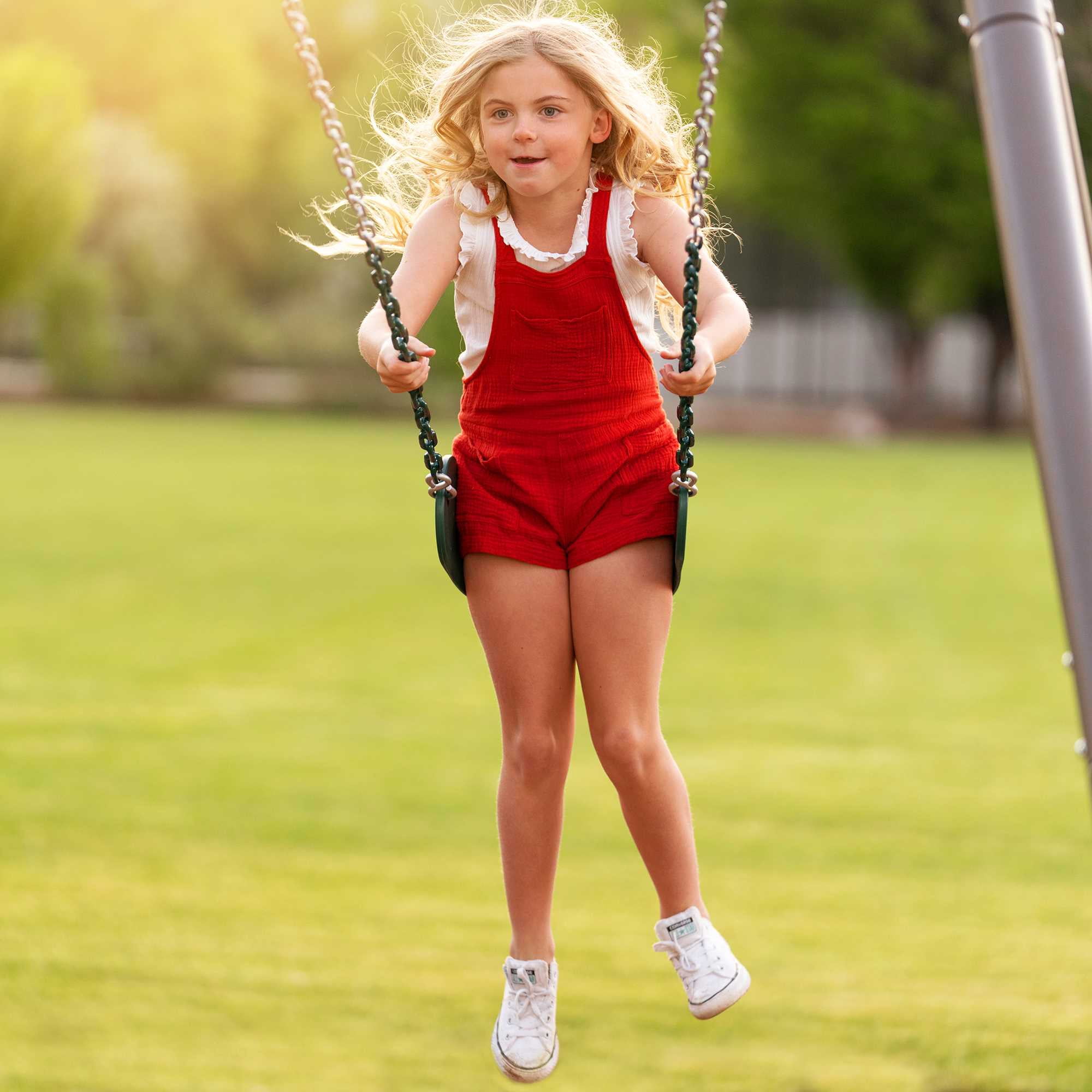 Lifetime Kids 7.3 ft. High Metal Swing Set with Belt Swings (90952)