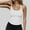 White, variant on FDGIU Women's 2025 Ribbed Camisole Tank Top - Slim Fit Scoop Neck with Adjustable Spaghetti Strap for Summer Layering